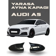 OtoÇizgi Audi A5 B8 Sinyalli 2009-2015 Uyumlu Batman Yarasa Ayna Kapağı Piano Black Abs Plastik