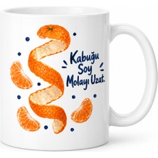 Ny Joy Mandalina Molası Tasarımlı Porselen Kupa - Model 437