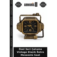 Armoris Özel Seri Çalışma Vintage Klasik Retro Masaüstü Saat
