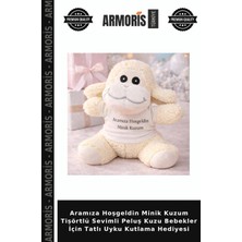 Armoris Aramıza Hoşgeldin Minik Kuzum Tişörtlü Sevimli Peluş Kuzu Bebekler Için Tatlı Uyku Kutlama Hediyesi