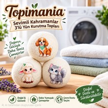 Topimania 3 Adet Xxxl Doğal Yerli Üretim Çamaşır Yün Kurutma Topu - Kurutma Makinesi Için