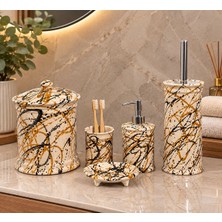 Red Seramik Violet Collection Soul Desen 5parça Banyo Seti Taba