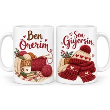 Ny Joy Ben Örerim / Sen Giyersin 2'li Porselen Kupa Seti - Model 449
