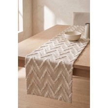 Luvora Home Vega Serisi Zikzak Desenli Runner - Bej