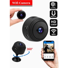 Chermik Mini Wi-Fi Güvenlik Kamerası 1080P Full Hd Gece Görüşlü Kablosuz Iç ve Dış Mekan Kamera