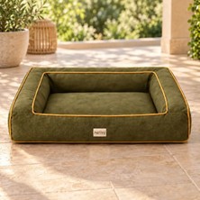 Patiyu Kedi Köpek Yatağı Sofa Bed - Kiremit · Haki