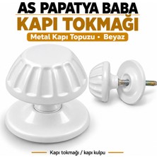 As Baba Papatya Kapı Tokmağı Kapı Topuzu Kolu Metal Tokmak Beyaz Kapı Tutacağı