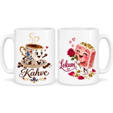 Ny Joy Kahve ve Lokum 2'li Porselen Kupa Seti - Model 361