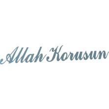 Urfakent Allah Korusun Yazılı Oto Sticker Gri 14X3CM