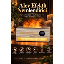 Blackbird Game Center Castu LS17 Alev Efektli Hava Nemlendirici Aroma Difüzör Dijital Saatli Alarm ve Kumandalı 260ML