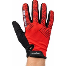 Raptor Matrıx Uzun Parmak Eldiven (Comfort-Gel) - Nitro Red - S