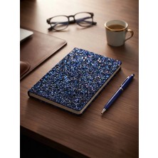 Adalinhome Lizy Luxury Simli A5 Çizgili Defter ve Tükenmez Kalem Hediye Seti (112 Yaprak)