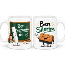 Ny Joy Ben Yazarım / Ben Silerim 2'li Porselen Kupa Seti - Model 440