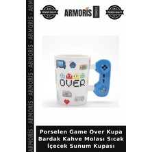 Armoris Porselen Game Over Kupa Bardak Kahve Molası Sıcak Içecek Sunum Kupası