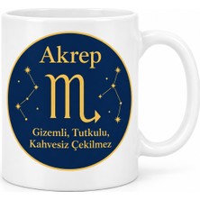Ny Joy Akrep Burcu Tasarımlı Porselen Kupa - Model 379