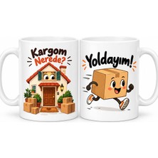 Ny Joy Kargom Nerede? / Yoldayım! 2'li Porselen Kupa Seti - Model 441