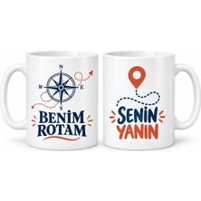 Ny Joy Benim Rotam Senin Yanın 2'li Porselen Kupa Seti - Model 314