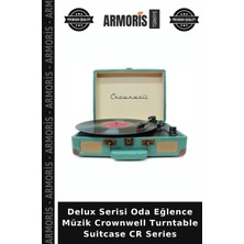 Armoris Delux Serisi Oda Eğlence Müzik Crownwell Turntable Suitcase Cr Series
