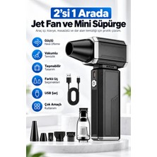 Blackbird Game Center Castu CTF14 Plus Max Şarjlı Jet Fan Yüksek Hızlı Fırçasız Motor Toz Üfleyici Mini Süpürge
