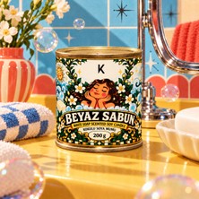 Kafna Beyaz Sabun Kokulu | Dekoratif Teneke Mum - %100 Soya Wax | 200 gr