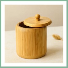 Bşk Virgo Ahşap Bambu Kapaklı Şekerlik Ø11.3 cm BSK2026