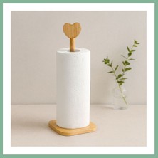 Bşk Virgo Bambu Kağıt Havluluk 12X12 cm Kalp Başlı Sap 28.5 cm BSK2026
