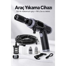 Efnaz Style Type C Şarjlı Araba Yıkama Makinesi Hortum ve Aksesuar Seti