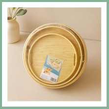 Bşk Virgo Bambu Ahşap Yuvarlak Tepsi Seti 30/35/38 cm (3'lü) BSK2026