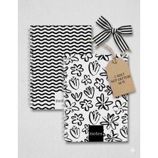 Adalinhome Spiralli Sert Kapak 2'li Set Not Defteri - 17X24CM (Çizgili ve Kareli)