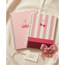 Adalinhome Spiralli Sert Kapak 2'li Set Not Defteri - 17X24CM (Çizgili ve Kareli)