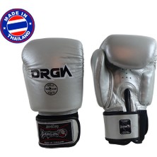 Dragondo Drgn-G3 Hakiki Deri Boks Eldiveni Gümüş Kick Boks Eldiveni