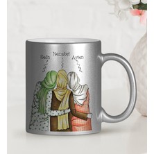 BK Gift Kişiye Özel Türbanlı Gümüş Yaldızlı Kupa Bardak 42765