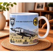 Patili Baskı Türk Hava Aracı Serisi THAPB0005 - F-4e Terminatör Panter Filo Tasarımlı 330 ml Porselen Kupa Bardak