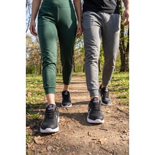 X-Step Bağcıklı Kalın Rahat Taban Hafif Esnek Siyah-Beyaz Unisex Yürüyüş ve Spor Ayakkabı Sneaker 2032