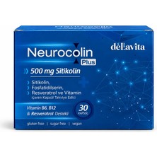 Dellavita Neurocolin Plus 500 mg Sitikolin – Fosfatidilserin, Resveratrol, B6 ve B12 Vitaminleri | 30 Kapsül