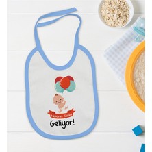 BK Gift Bk Kids Mekanın Sahibi Geliyor Tasarımlı Mavi Bebek Mama Önlüğü