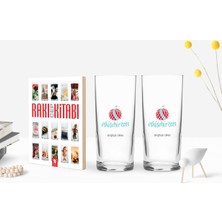 BK Gift Kişiye Özel Renkli Baskılı Eskişehir Tasarımlı Turistik Ikili Rakı Bardağı ve Rakı Cep Kitabı Hediye Seti-1