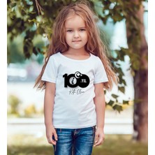 Bk Gift 29 Ekim Tasarımlı Kız Çocuk Beyaz T-Shirt-11, Arkadaşa Hediye, 29 Ekim Hediyesi Hediyesi, Trend Tişört, 100.YIL Hediyesi