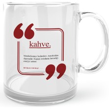 BK Gift Kişiye Özel Kahve Cam Kupa Bardak - 3