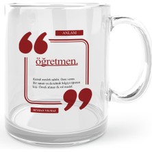 BK Gift Kişiye Özel Öğretmen Cam Kupa Bardak - 4