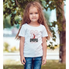 Bk Gift 29 Ekim Tasarımlı Kız Çocuk Beyaz T-Shirt-5, Arkadaşa Hediye, 29 Ekim Hediyesi Hediyesi, Trend Tişört, 100.YIL Hediyesi