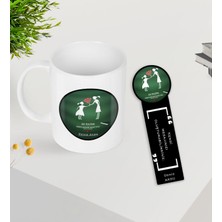 Bk Gift Kişiye Özel Isimli Öğretmenler Günü Tasarımlı Kupa Bardak ve Ahşap Kitap Ayracı Hediye Seti -2, Öğretmene Hediye, Öğretmenler Günü