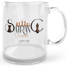 BK Gift Kişiye Özel Satranç Öğretmeni Cam Kupa Bardak