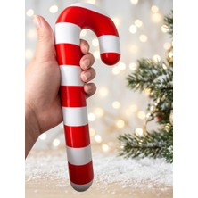 Ceviz Dizayn Baston Şeker Yılbaşı Süsü Xxl Büyük Boy 1 Adet – Boy: 24 cm – Yeniyıl