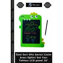 Terrien Özel Seri Ofis Gereci Çizim Aracı Eğitici Set Yazı Tahtası LCD Panel 10"