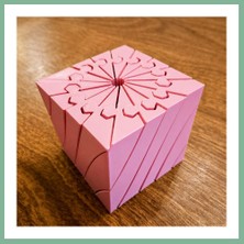 Bşk Virgo 3D Baskı Twisting Küp - Mekanik Dönen Bulmaca Küpü-Pembe BSK2026