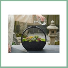 Bşk Virgo 3D Baskı Self-Watering Planter - Kendi Kendini Sulayan Saksı-Siyah BSK2026