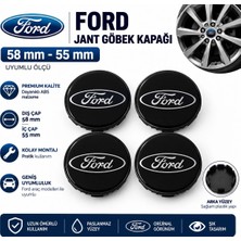 Memo Digital Universal Ford Jant Göbek Kapağı 58 mm - 55 mm