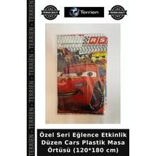 Terrien Özel Seri Eğlence Etkinlik Düzen Cars Plastik Masa Örtüsü (120*180 Cm)