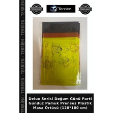 Terrien Delux Serisi Doğum Günü Parti Gündüz Pamuk Prenses Plastik Masa Örtüsü (120*180 Cm)